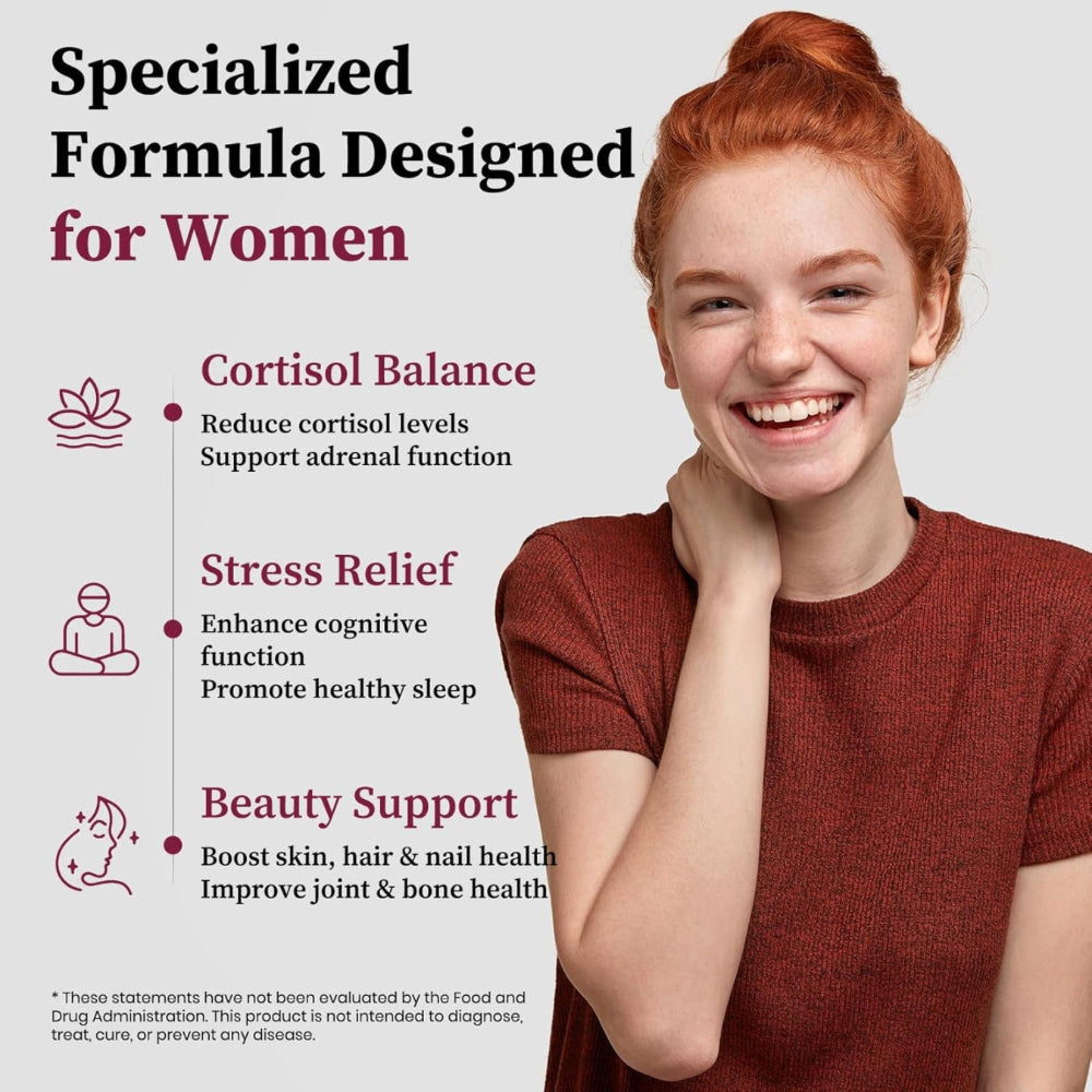 17-In-1 Cortisol Supplements for Women, 8322Mg with Collagen, Magnesium Glycinate, Ashwagandha, L-Theanine for Relaxation, Stress and Sleep Support, Cortisol Reducer for Women- 120 Capsules