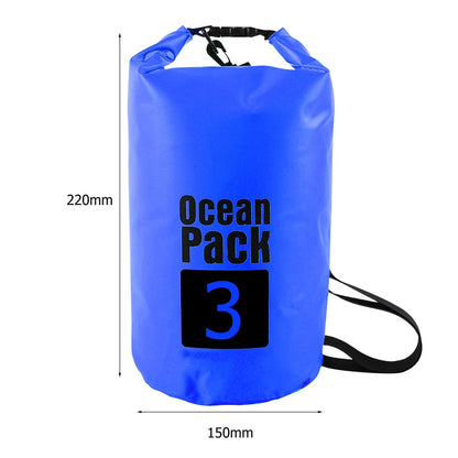 Waterproof Dry Bags for Swimming, Kayaking, Rafting, and Trekking - Available in 2L, 3L, 5L, 10L, and 15L Sizes