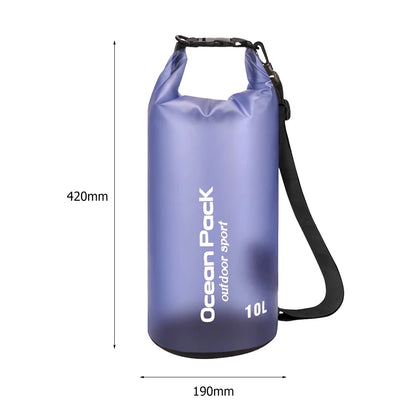 Waterproof Dry Bags for Swimming, Kayaking, Rafting, and Trekking - Available in 2L, 3L, 5L, 10L, and 15L Sizes