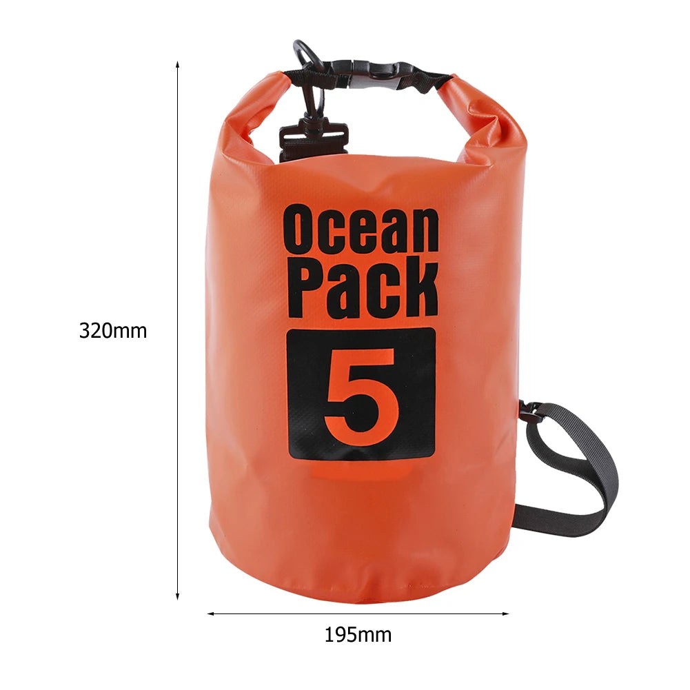 Waterproof Dry Bags for Swimming, Kayaking, Rafting, and Trekking - Available in 2L, 3L, 5L, 10L, and 15L Sizes