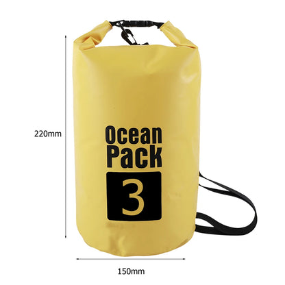 Waterproof Dry Bags for Swimming, Kayaking, Rafting, and Trekking - Available in 2L, 3L, 5L, 10L, and 15L Sizes