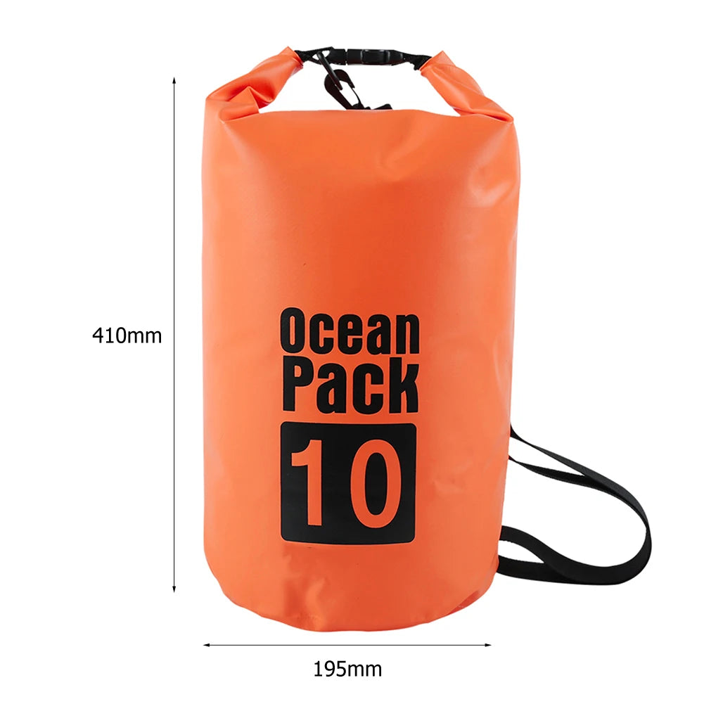 Waterproof Dry Bags for Swimming, Kayaking, Rafting, and Trekking - Available in 2L, 3L, 5L, 10L, and 15L Sizes