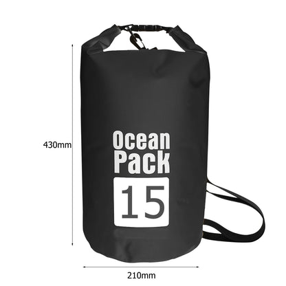 Waterproof Dry Bags for Swimming, Kayaking, Rafting, and Trekking - Available in 2L, 3L, 5L, 10L, and 15L Sizes