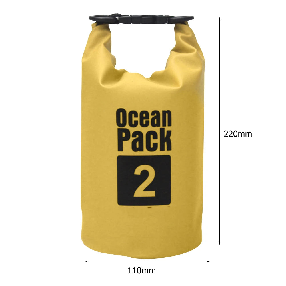 Waterproof Dry Bags for Swimming, Kayaking, Rafting, and Trekking - Available in 2L, 3L, 5L, 10L, and 15L Sizes